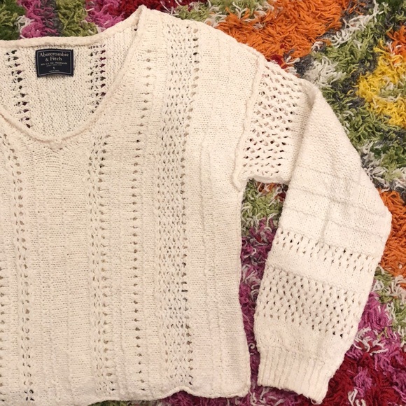 Abercrombie Ivory Knit Sweater - Picture 5 of 8
